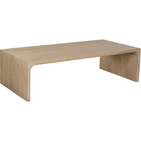 Table basse minimaliste en bois massif olmo style épuré - bois naturel clair orme (1/5)