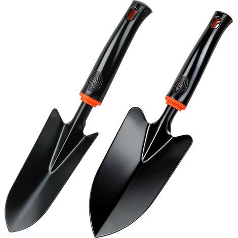 2 Pelles Jardin INOX, Large et Étroite, Creuser et Planter, Set 2 pelles jardin inox, large et étroite. Idéales pour creuser, couper (1/4)