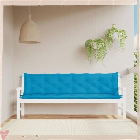 Coussins de banc - VINGVO - 361739 - Lot de 2 - Bleu clair - Tissu Oxford imperméable (1/5)