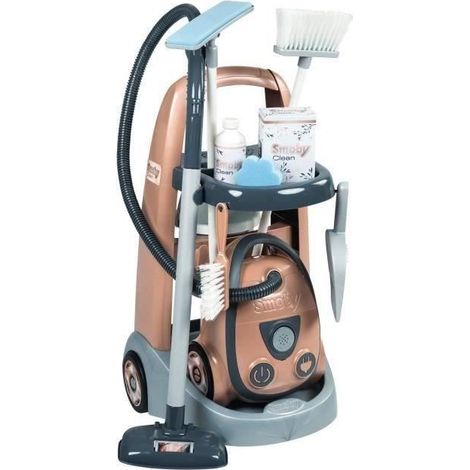 SMOBY - Rowenta - Chariot de nettoyage + Aspirateur - Jouet - Fonction électronique - 9 accessoires - À partir de 3 ans (1/5)