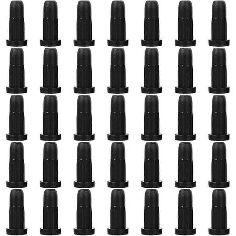 Lot de 35 patins de protection pour roulettes pivotantes de chaise de bureau, avec butées.-Black (1/3)