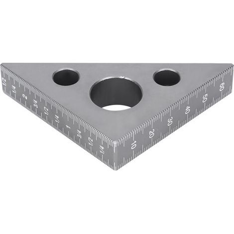 Règle triangulaire en alliage d'aluminium, jauge d'angle droit givrée à 45/90 degrés, outil de travail du bois (1/5)