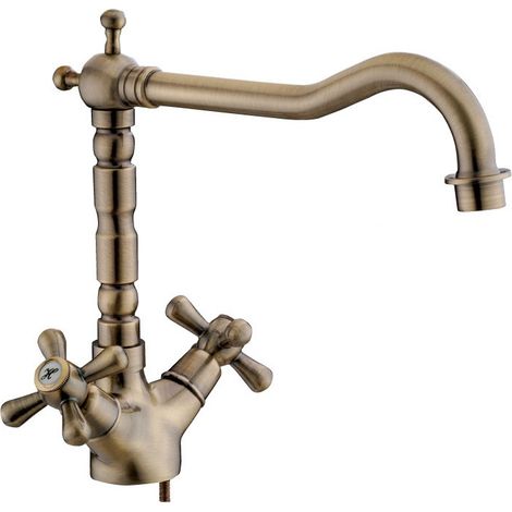 Rubinetto miscelatore per lavello serie croce sofia bronzo - Salone (1/5)