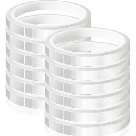 12 rouleaux de ruban adhésif transparent thermocollant de 10 mm x 33 m (108 pi)idéal pour le transfert à chaud par pressage à chaud et sublimation. (1/5)