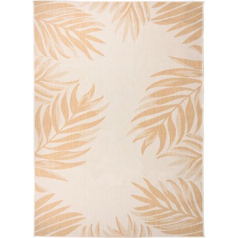 Outdoor-Teppich Flachgewebe 200x280 cm Blattmuster