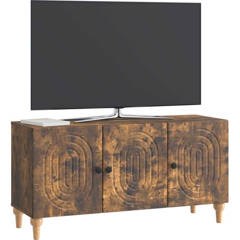 Maison Exclusive - TV-Schränk Geräucherte Eiche 99 x 34,5 x 50 cm