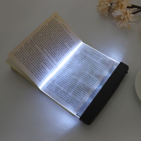Tragbare LED-Leselampe, flaches Design, praktisches weißes Licht, 12 V, 1000 lm, 117 g, 15 x 2,5 x 18,5 cm, für Schlafzimmer, Reisen und Arbeitszimmer, 1 Stück (1/5)