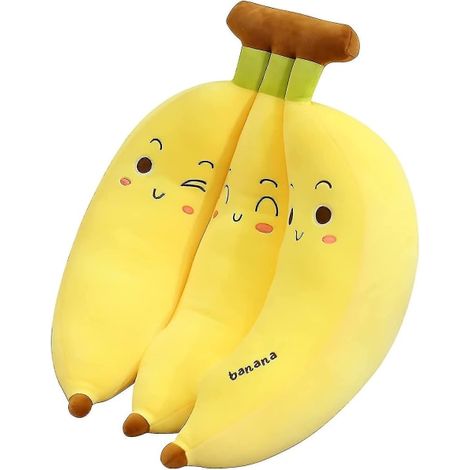 Bananplyschleksak Söt tecknad fylld fruktkudde för heminredning Barnflicka Julklapp A 55cm (1/3)