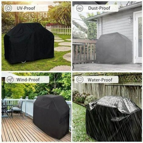 Rechteckige Grillabdeckung 170 × 61 × 117 cm – Wasserdichtes 210D Oxford-Gewebe – UV- und reißfest – Winddichte Schnalle – L-170 (1/4)