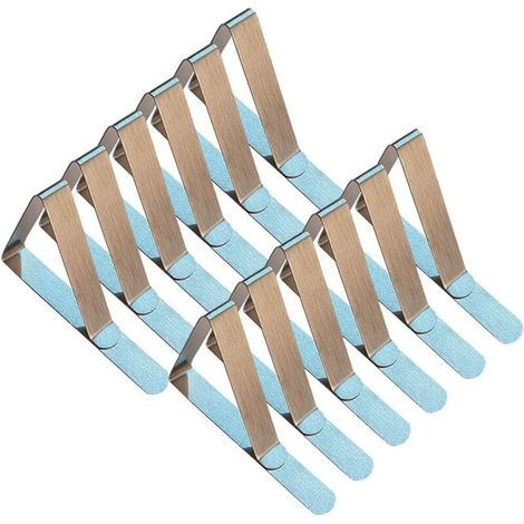 Lot de 12 Pinces à Nappe réglables en Acier Inoxydable 7,5 x 4,6 x 5,8 cm (1/5)