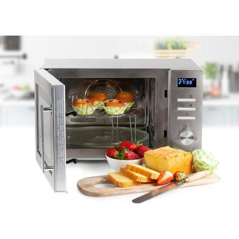 Mikrowelle 34L, 3in1 Grill & Konvektion Timer, 10 Programme