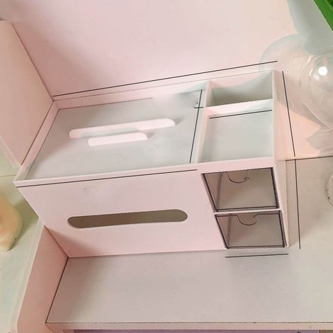 Niedliches Computer-Hintergrundbild, ideal für Schüler, Schülerzimmer, Kosmetik-Organizer, Taschentuchboxen, Taschentuchhalter, sauberes Weiß. (1/5)