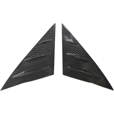 Déflecteurs d'air triangulaires en fibre de carbone véritable pour montants A avant de voiture (modèles 2023) - Accessoires intérieurs (1/5)
