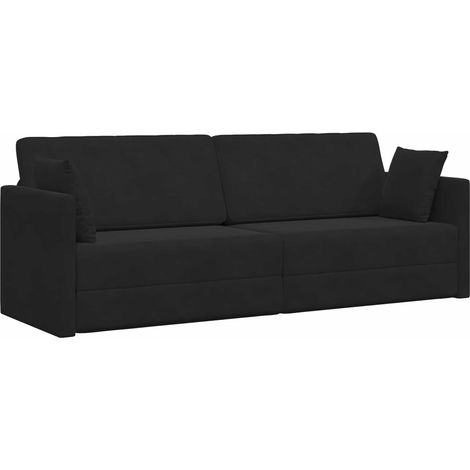 Maison Exclusive - Boden-Sofa-Bett Schwarz 213 x 70 x 77 cm Samt