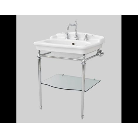 Struttura Hermitage a terra in metallo anticato con lavabo cm.