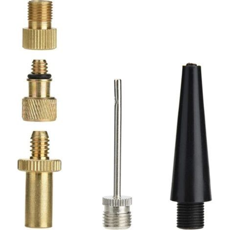 5pcs vélo Pompe Valve adaptateurs connecteurs, Adaptateur de Valve soupape de vélo sur la vanne de Voiture SV AV DV Balles Ballon de Aiguille (1/5)