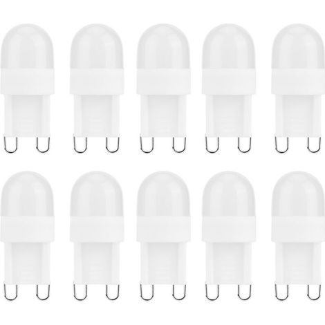 Eosnow 10Pcs LED Ampoule à Intensité Variable, G9 150Lm 1.5W 2LED Lumière Chaude Protection des Yeux Ampoules Led, 30 Watts Équivalent Halogène pour Lustre Applique Éclairage à La Maison Décoration de