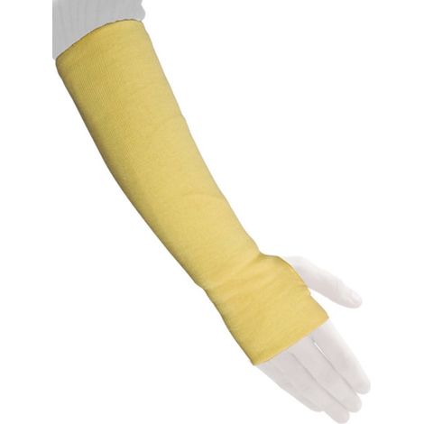Manchette de protection anti-coupure et anti-chaleur ambidextre 100% Kevlar Singer Safety (Lot de 2) Jaune Unique.