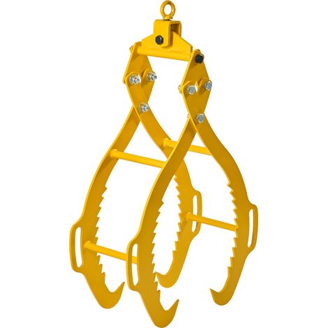 Forstzange Doppelmaul 1500 kg 840 mm gelb mit gezahnten Greifbacken (1/5)