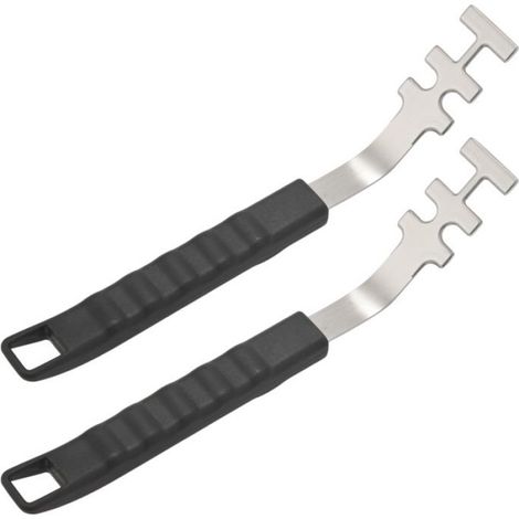 2PièCes Gril RéSistant à la Chaleur Gril éLéVateur Anti-BrûLure Grille de Cuisson Outil de Levage Barbecue Gril Outils Accessoires (1/4)