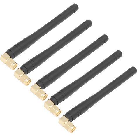 Antenne 5G omnidirectionnelle à gain élevé, connecteur SMA mâle coudé, étanche, en kit de 5 bâtonnets adhésifs, pour la transmission du signal.