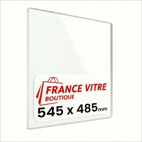 545 x 485 x 4 mm - Vitre de cheminée pour insert et poêle à bois - verre de rechange - France Vitre - jusqu'à 800°C - 485 x 545 x 4 mm (1/5)