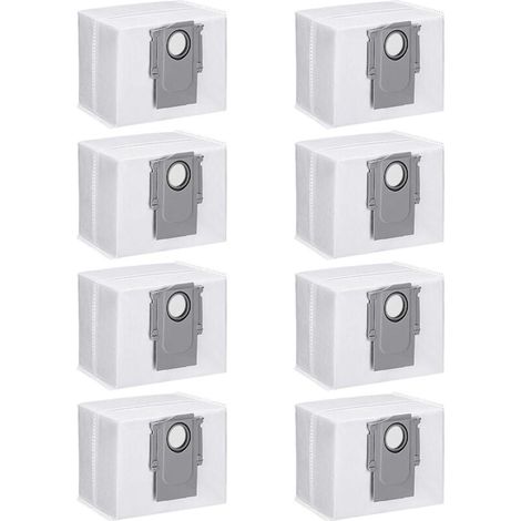 Lot de 8 Sacs à Poussière pour Roborock S7 / S7 MaxV Ultra / Q7+ / Q7 Max+,Roborock S7 Accessoires, Sacs À Poussière de Rechange pour Roborock S7 Station d'Aspiration H236 (1/4)