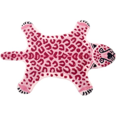 Tapis imprimé léopard/lions/tigre, imitation fourrure - Pour décorer une chambre d'enfant(style 1) (1/5)