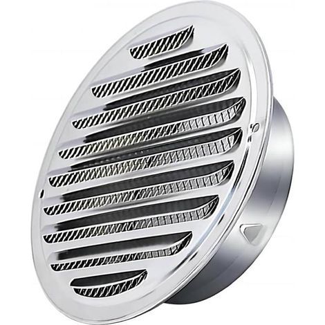 Grille de ventilation ronde 150mm en acier inoxydable – Capot avec moustiquaire – Installation facile pour hottes et VMC – Résistance à la corrosion (1/5)