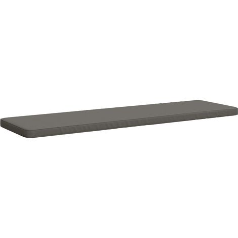 Coussin de Banc Intérieur Extérieur Déhoussable 100 % Polyester Gris 180 x 50 x 5 cm (1/5)