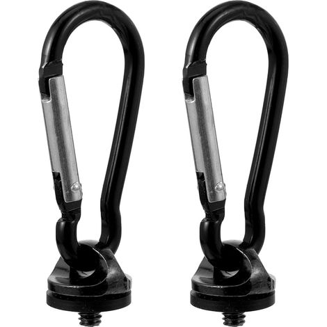 Crochet de Sangle Robuste pour Caméra Extérieure en Alliage D'aluminium Noir, Facile à Utiliser Structure Simple, Lot de 2 Pièces pour Passionnés de Photographie (1/5)