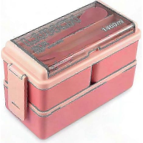 Stapelbare 3-in-1-Lunchbox mit Fächern für Erwachsene (1/5)