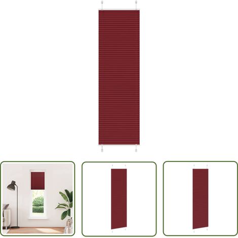 vidaXL Plissee Bordeauxrot 60x200 cm Stoffbreite 59,4 cm Polyester (1/5)