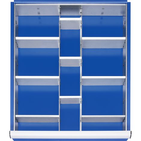 Rau Schubladen-Einteilungs-Set Schublade-L H 60-90mm 2 Trenn + 9 Steckwände