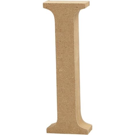 Lettre décorative en bois - réf 56318 - Beige - Bois massif - Intérieur