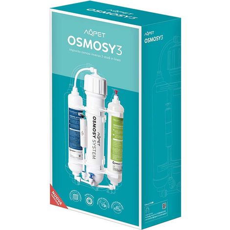 AQPET IMPIANTO OSMOSI OSMOSY3 INVERSA ACQUA OSMOTICA 50 GALLONI ACQUARIO ACQUARI (1/2)