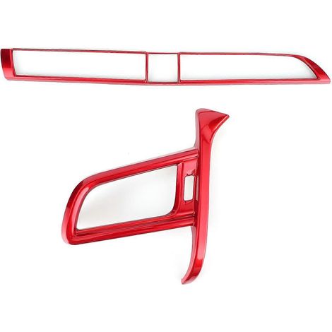 Panneau de garniture gauche du tableau de bord, cadre pour aérateur central, baguette décorative rouge, compatible avec Camry 2018-2020 (1/5)
