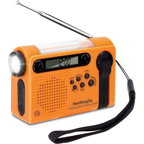 Questa radio di emergenza portatile multifunzionale ad energia solare è dotata di radio AM/FM/SW a manovella, torcia a LED, power bank integrato da 2000 mAh e funzione di allarme SOS, il che la rende  (1/5)