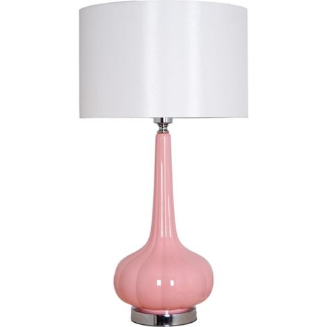 Sobremesa cristal rosa led interior 1xE27 (1/2)