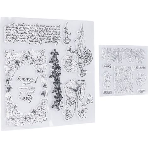 Tampons en Silicone DIY pour Scrapbooking, Motifs Répétitifs avec Adhésion Facile (1/5)