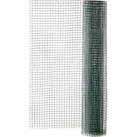 Grüner geschweißter Tierzaun, H.0,5 x B.3 m, Maschenweite H.12 x B.12,7 mm CENTRALE BRICO