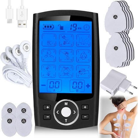 Appareil TENS EMS avec 36 modes, appareil de stimulation électrique rechargeable pour soulager la douleur pour soulager les douleurs du dos, du cou, des épaules et des jambes (1/5)