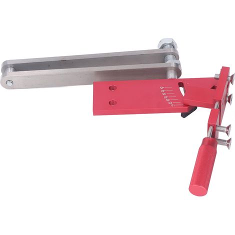 Affûteuse de lames de tondeuse à gazon, angle réglable de 15 à 45 degrés, outil d'affûtage rouge (1/5)