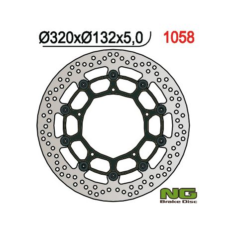 Disco freno anteriore NG Yamaha YZF R1/R6/FZ1/MT-10/V-MAX 320mm flottante