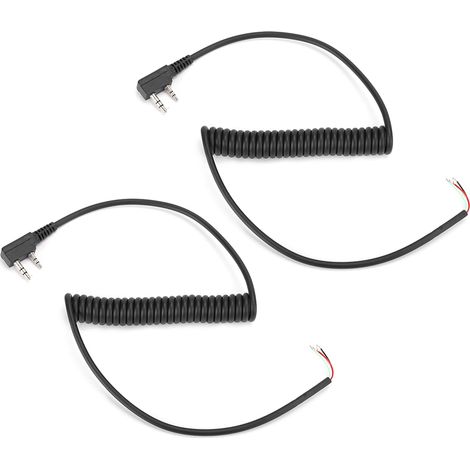 Lot de 2 câbles micro-haut-parleur 2 broches 4 fils pour Baofeng UV5R et Kenwood TK370 (1/5)