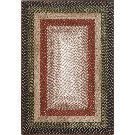 Tappeto con retro antiscivolo, lavabile in lavatrice, colore rosso, 120×170 cm. (1/2)