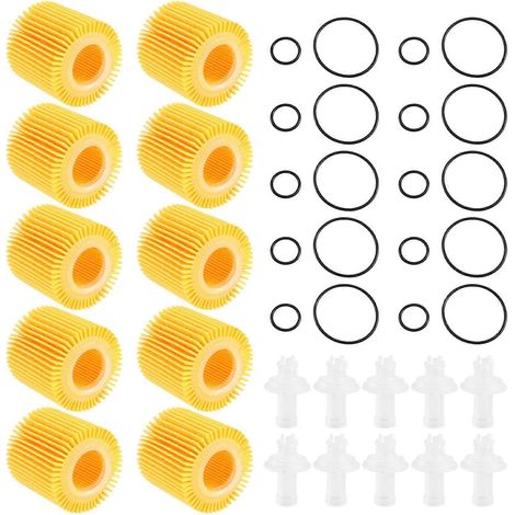Lot de 10 filtres à huile moteur automobile, compatibles avec les modèles 2.0L (2018-2019) et 1.8L (2009-2010) de la Prius, référence 04152YZZA6 (1/5)