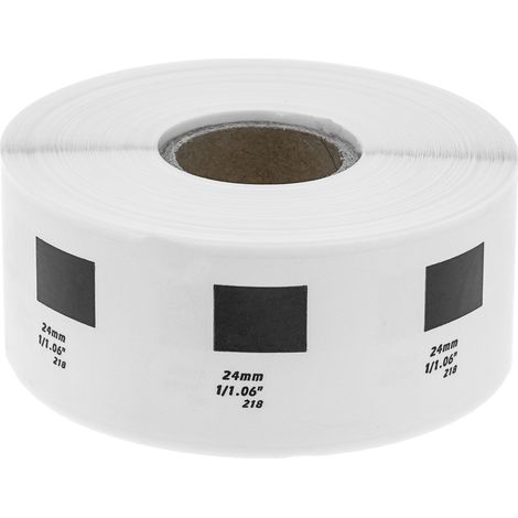 BeMatik - Rouleaux bobine 1000 étiquettes compatible Brother DK-11218 24mm ronde (1/5)