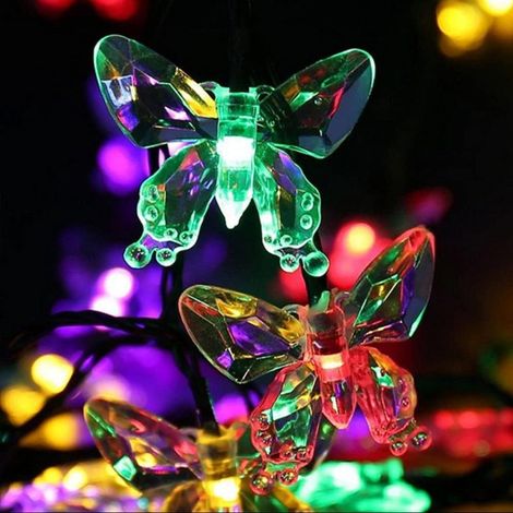 Ulisem 5 m 20 LED Schmetterling Solar Lichterkette Outdoor Wasserdicht Solarbetriebene Lichterkette für Zaun (1/5)
