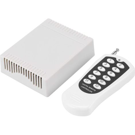 Relè wireless, 12 canali DC 12V, compatibile con telecomandi per porte da garage (1/5)